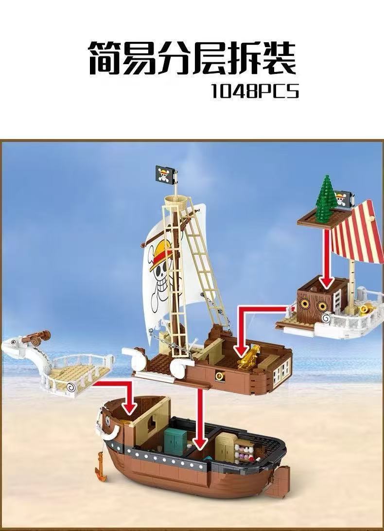 STACKO BRICKS 03097 One Piece The Going Merry Pirate Ship - YWOBB