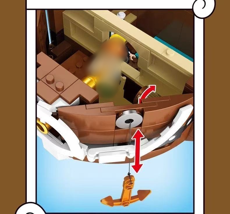 STACKO BRICKS 03097 One Piece The Going Merry Pirate Ship - YWOBB