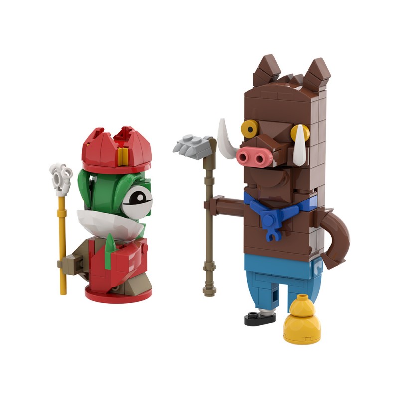 GOBRICKS MOC A2350 Langlang Mountain Little Monster Quartet - YWOBB