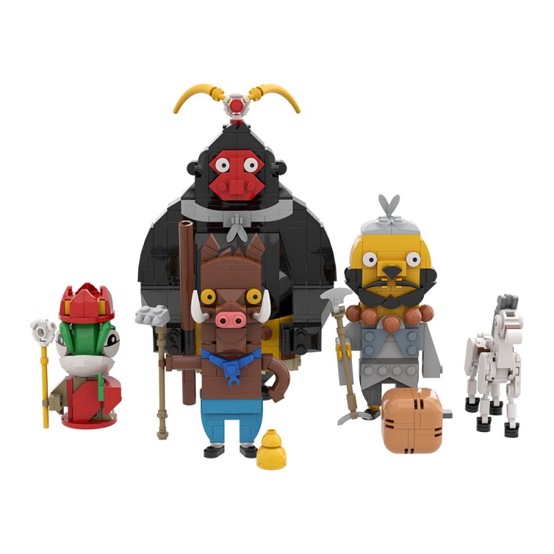 GOBRICKS MOC A2350 Langlang Mountain Little Monster Quartet - YWOBB