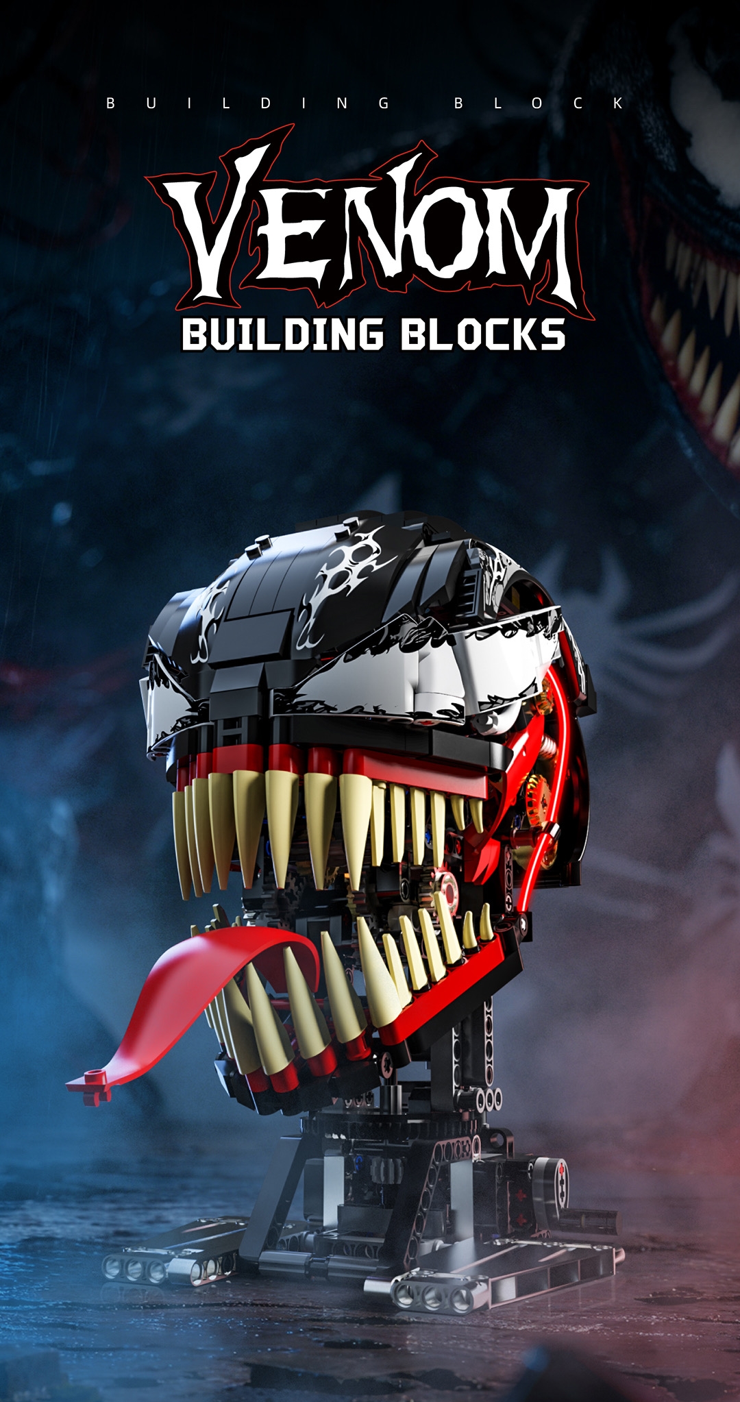 STACKO BRICKS 02001 Venom movable head with lights - YWOBB