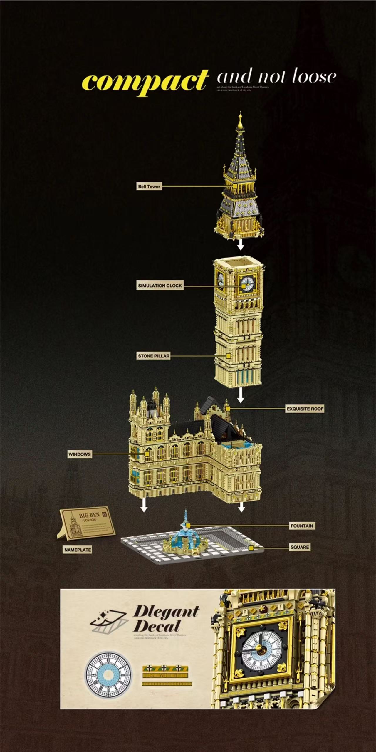 Reobrix 55012 The Clock Tower the Elizabeth Tower - YWOBB