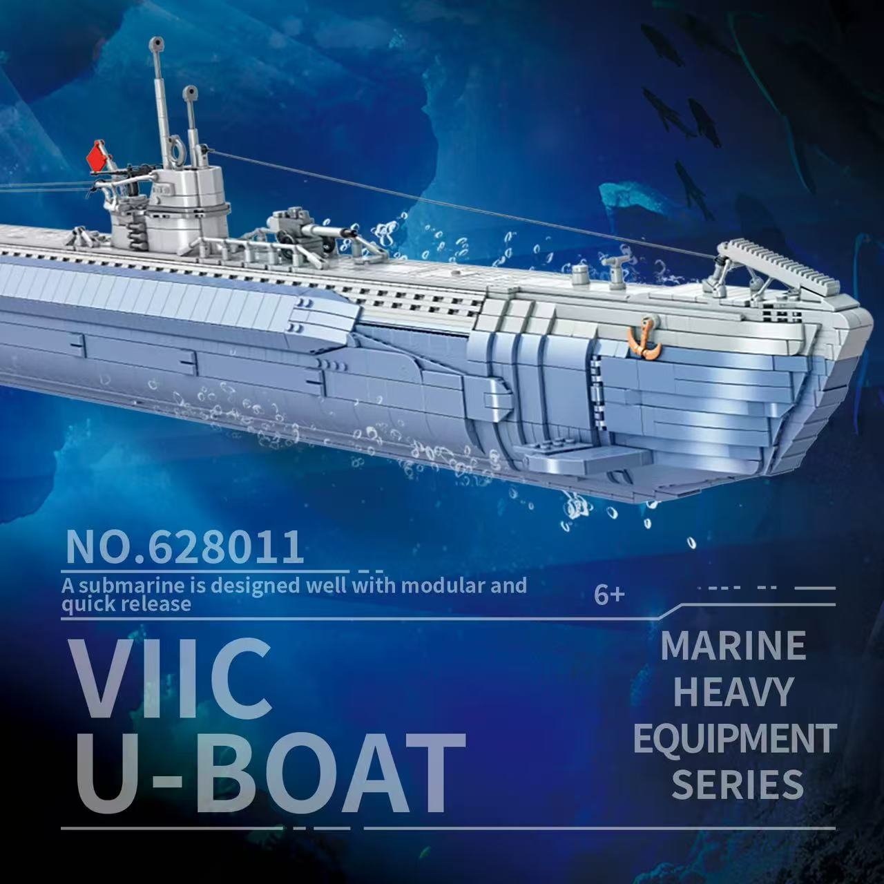 Customized 628011 VIIC U-552 Submarine - YWOBB