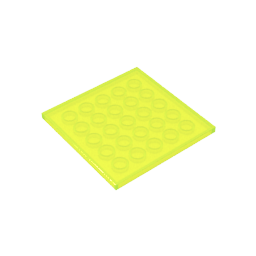 GOBRICKS GDS-1116 Tile 6 x 6 with Bottom Tubes - YWOBB