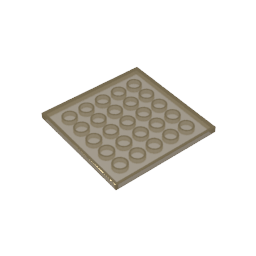 GOBRICKS GDS-1116 Tile 6 x 6 with Bottom Tubes - YWOBB