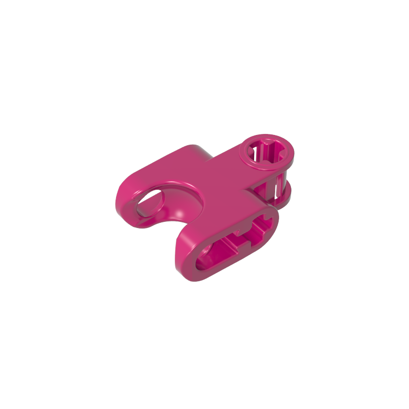 GOBRICKS GDS-1205 Axle Connector 2 x 3 with Ball Joint Socket - Closed Sides, Straight Forks with Open Axle - YWOBB