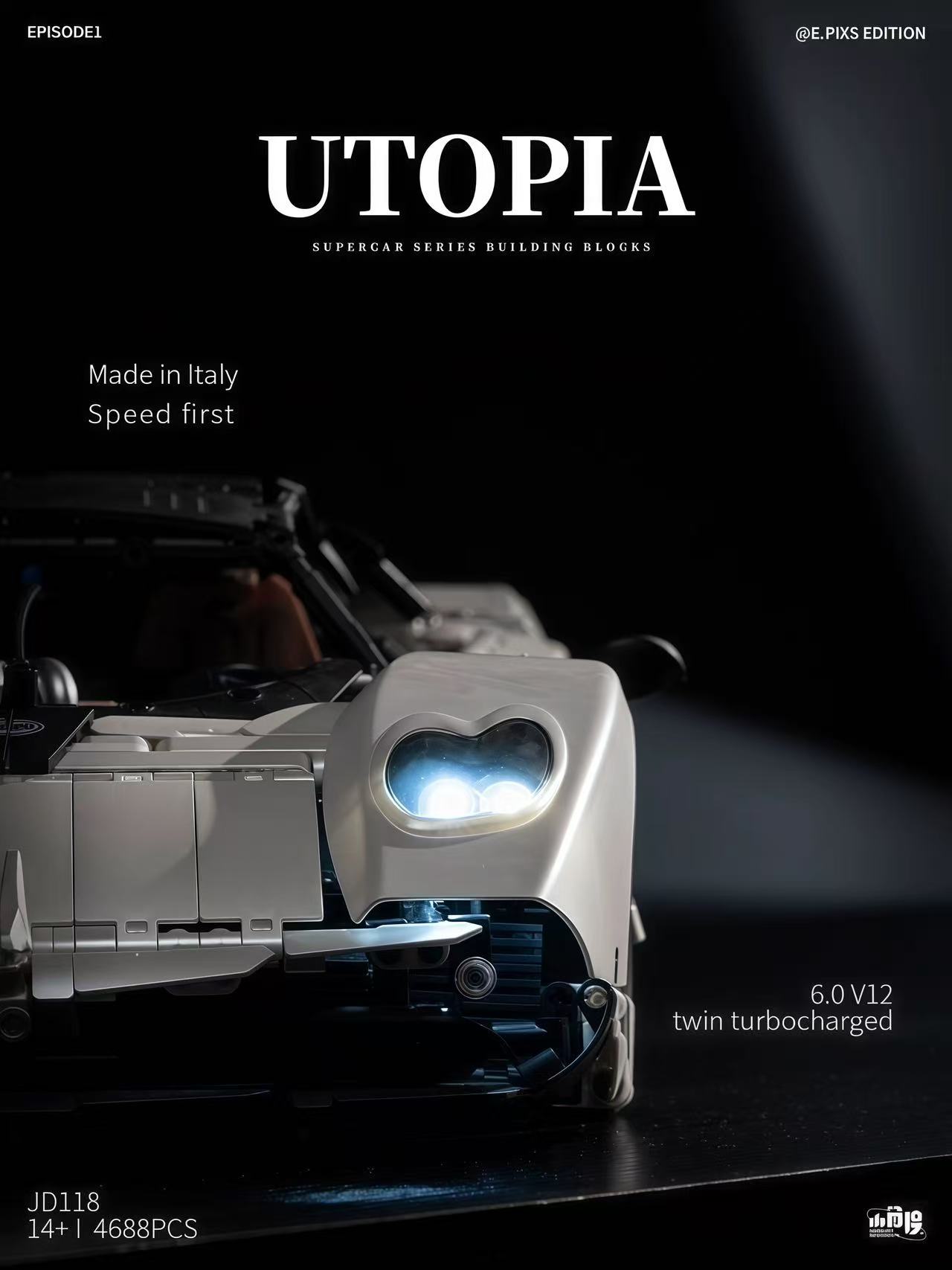 Small Angle JD118 Pagani Utopia sports car - YWOBB