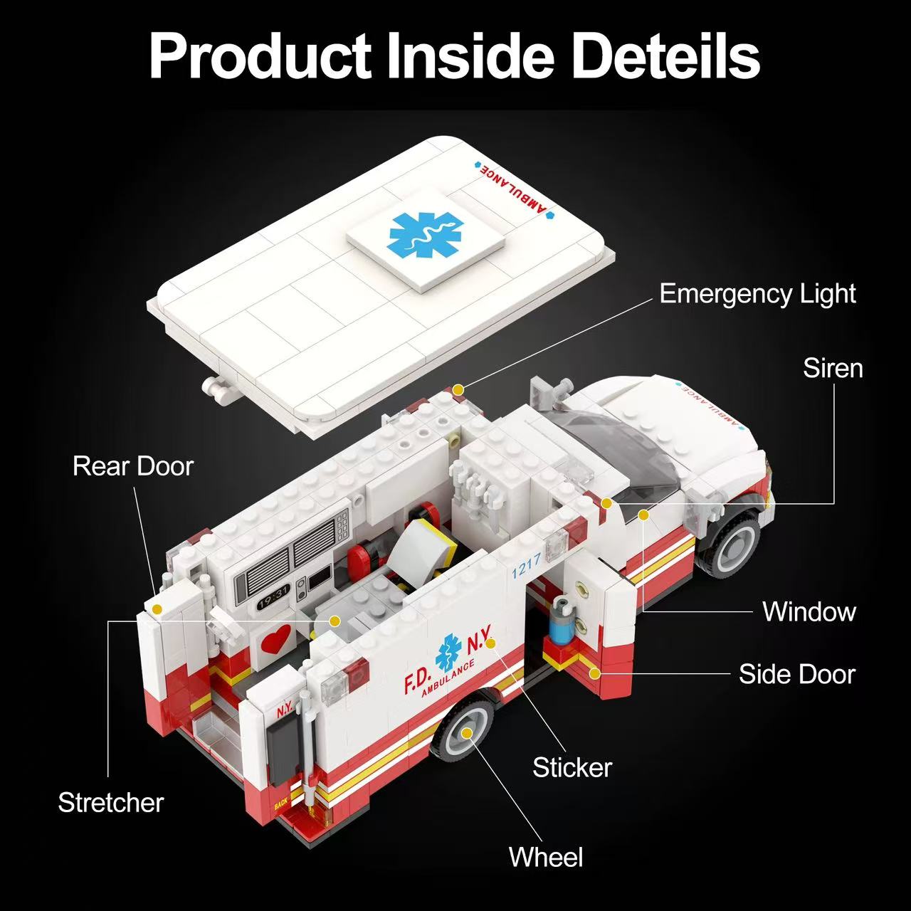 Amazing Block 10003 AMERICAN AMBULANCE - YWOBB
