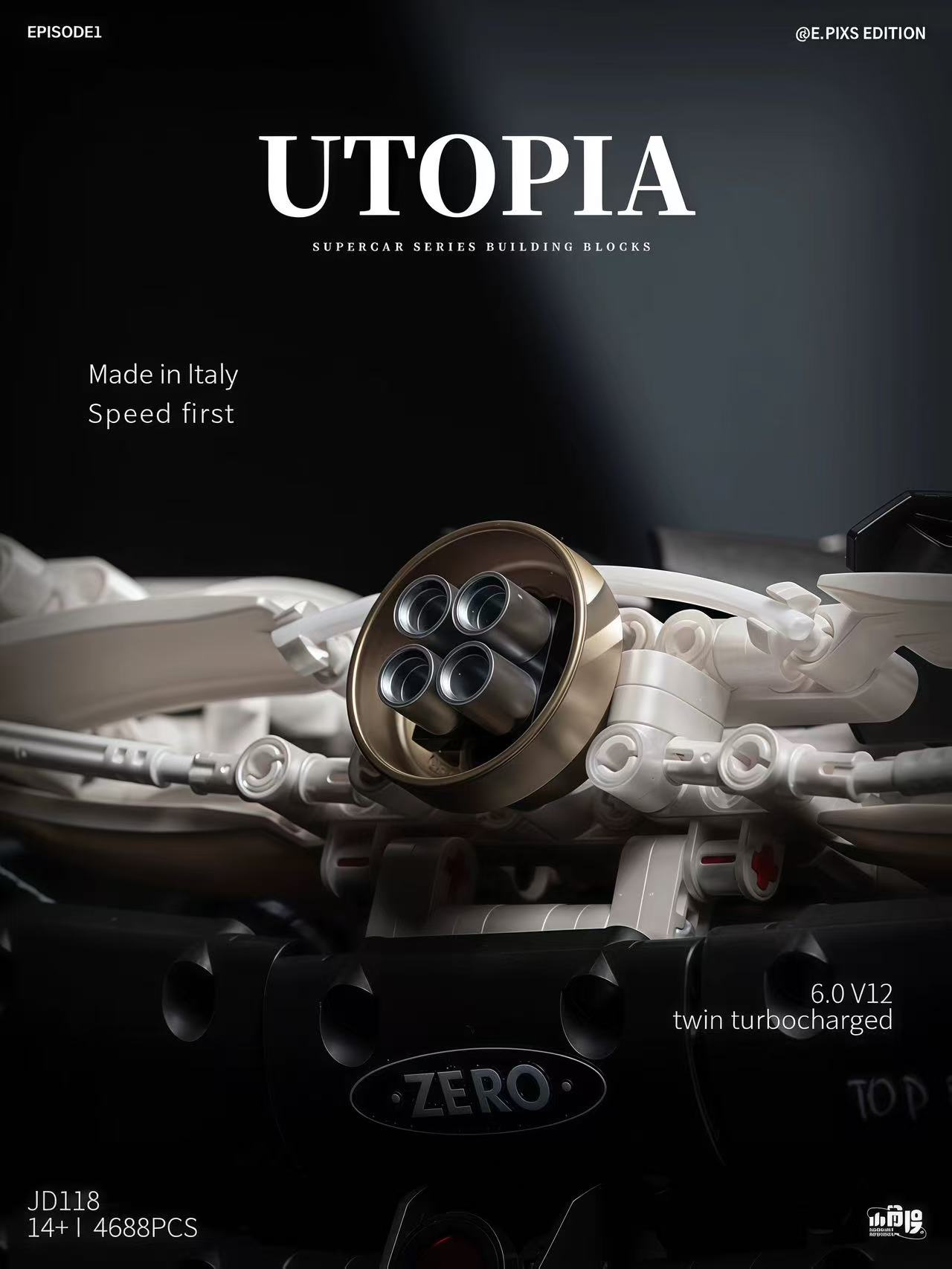 Small Angle JD118 Pagani Utopia sports car - YWOBB