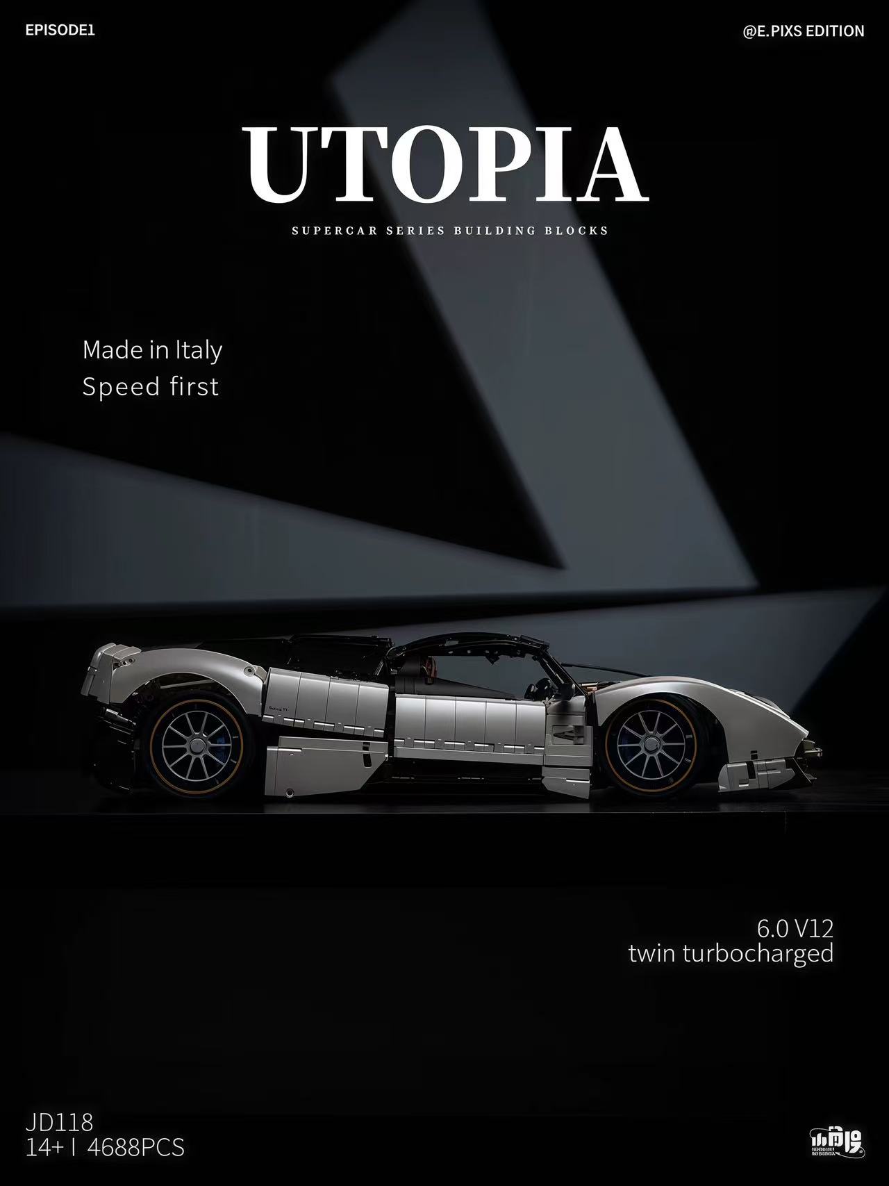 Small Angle JD118 Pagani Utopia sports car - YWOBB