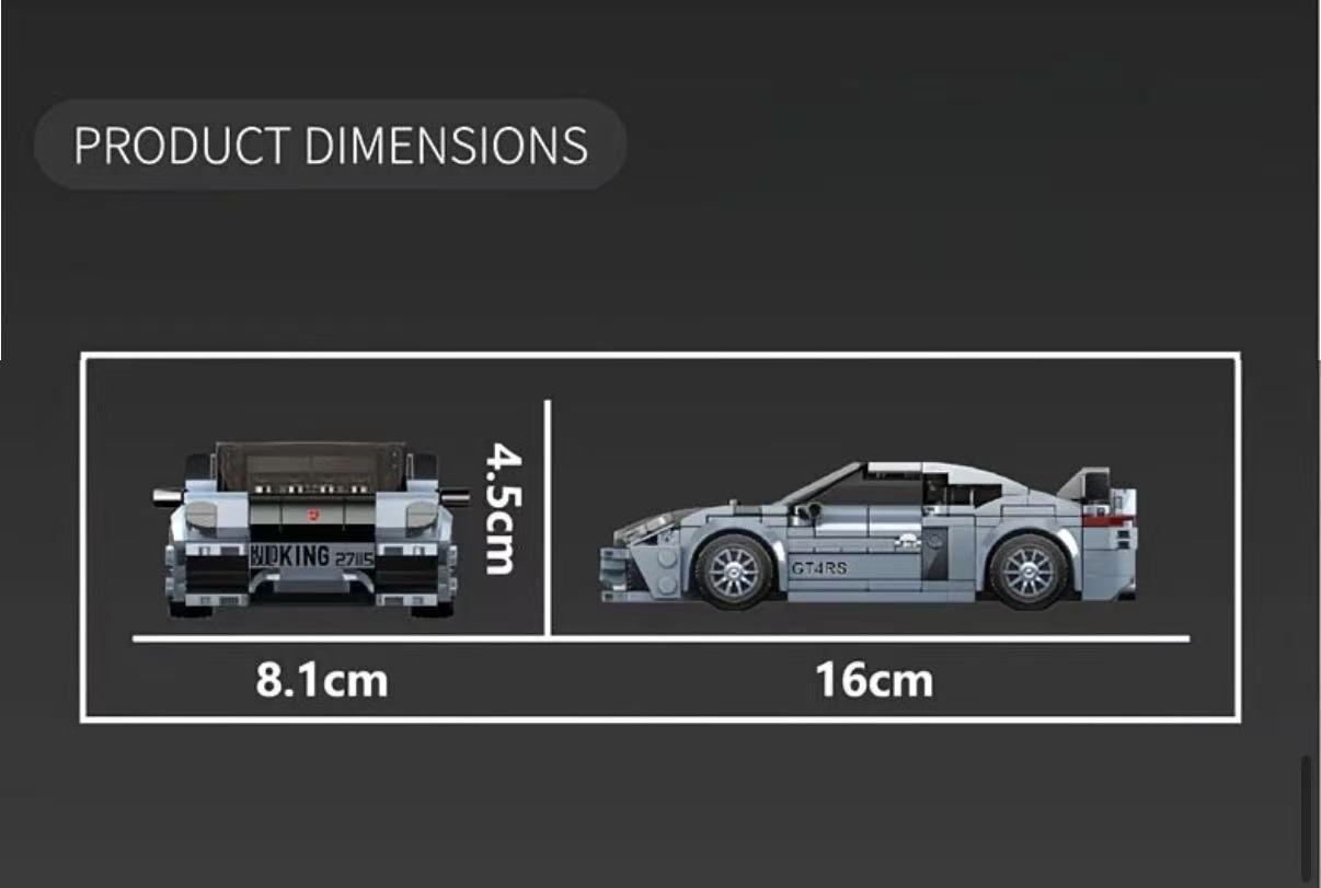 Mould King 27113-27116 8-stud Racing Car - YWOBB