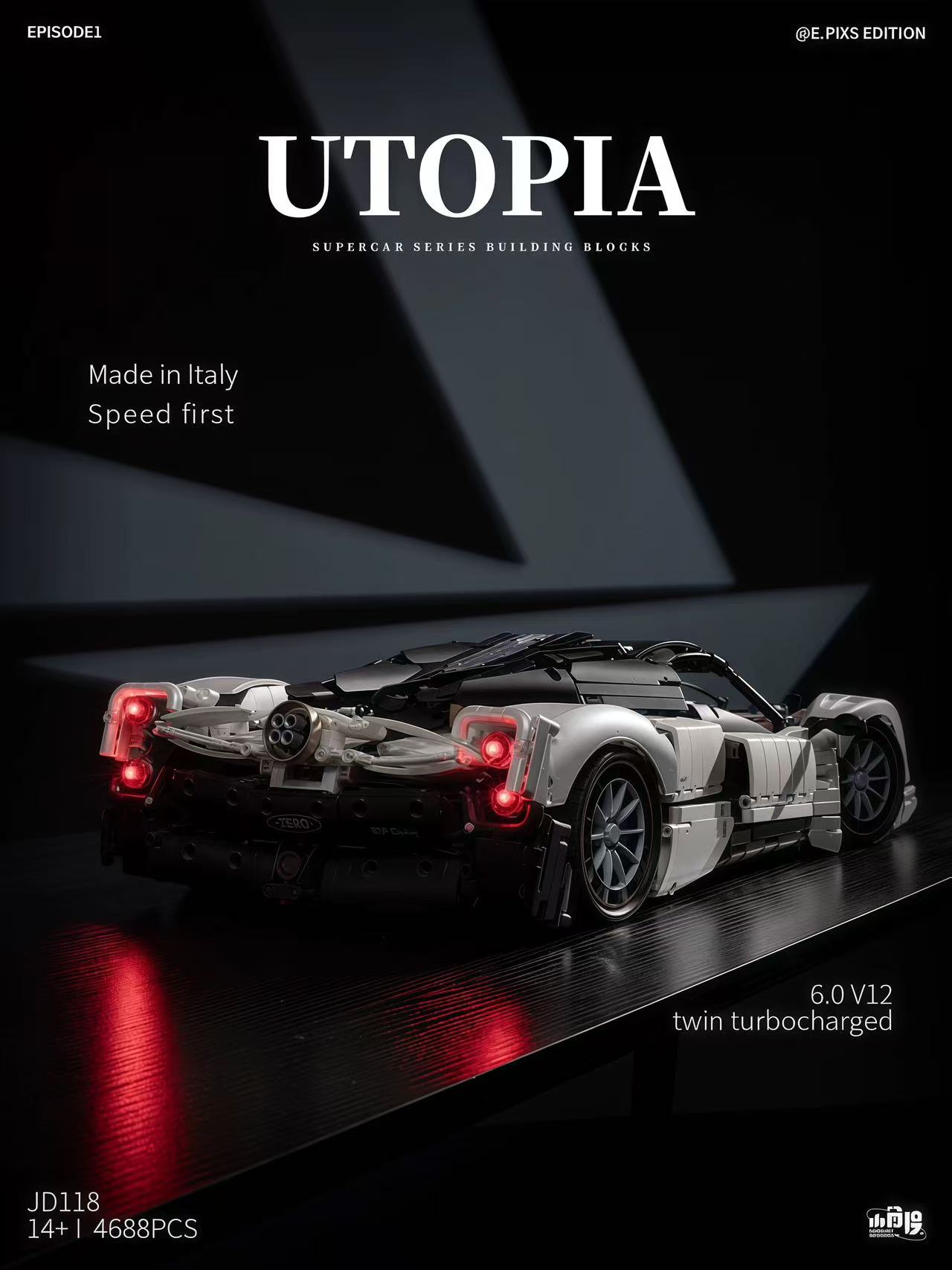 Small Angle JD118 Pagani Utopia sports car - YWOBB