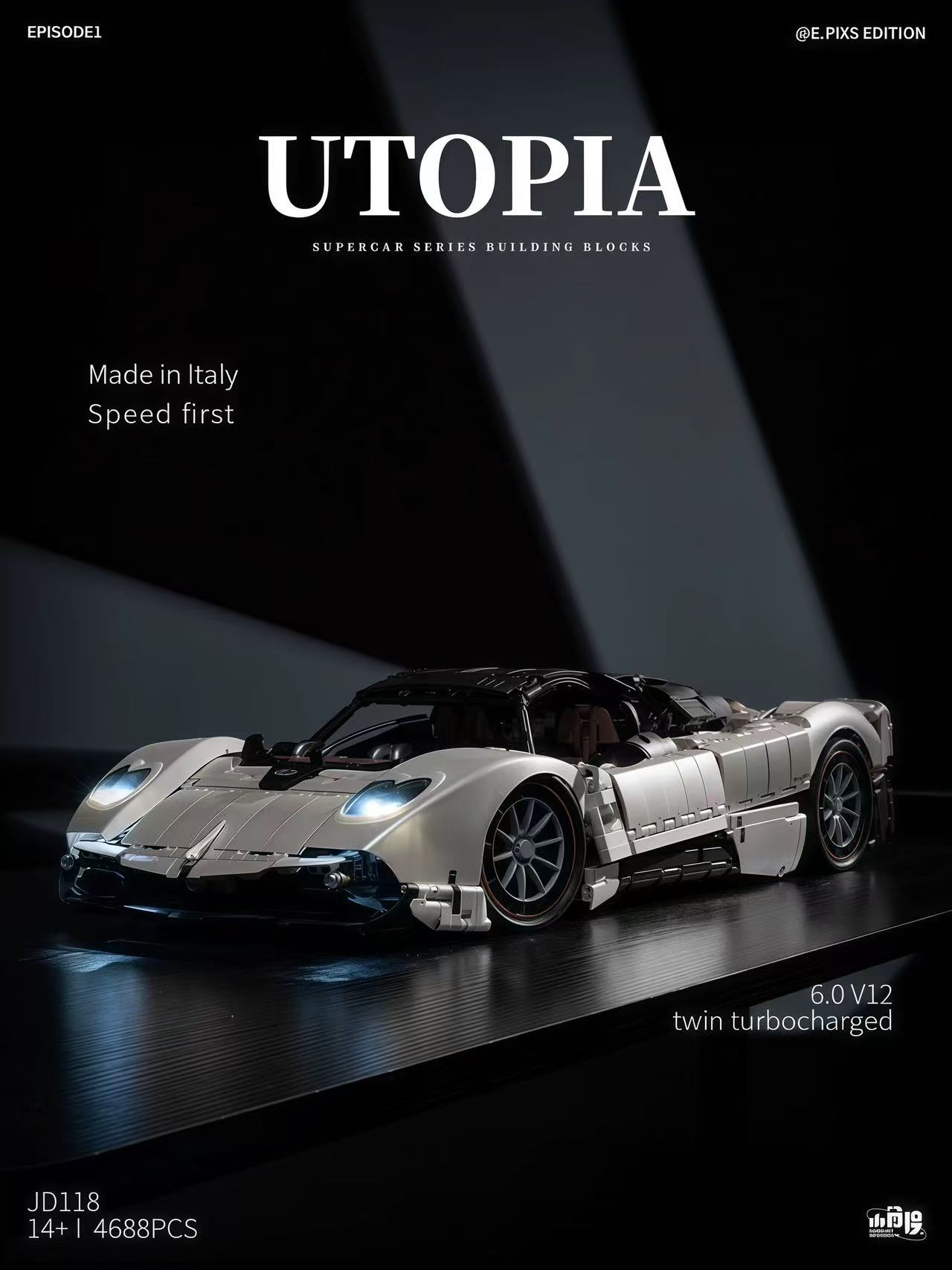 Small Angle JD118 Pagani Utopia sports car - YWOBB