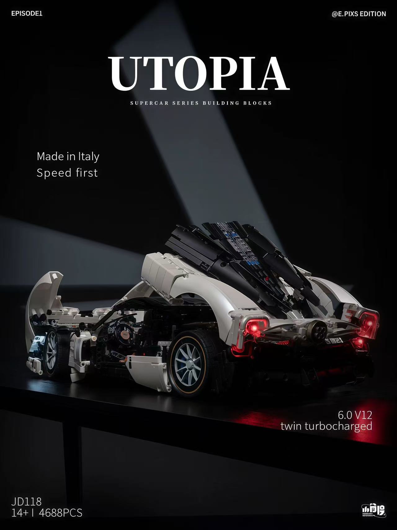 Small Angle JD118 Pagani Utopia sports car - YWOBB