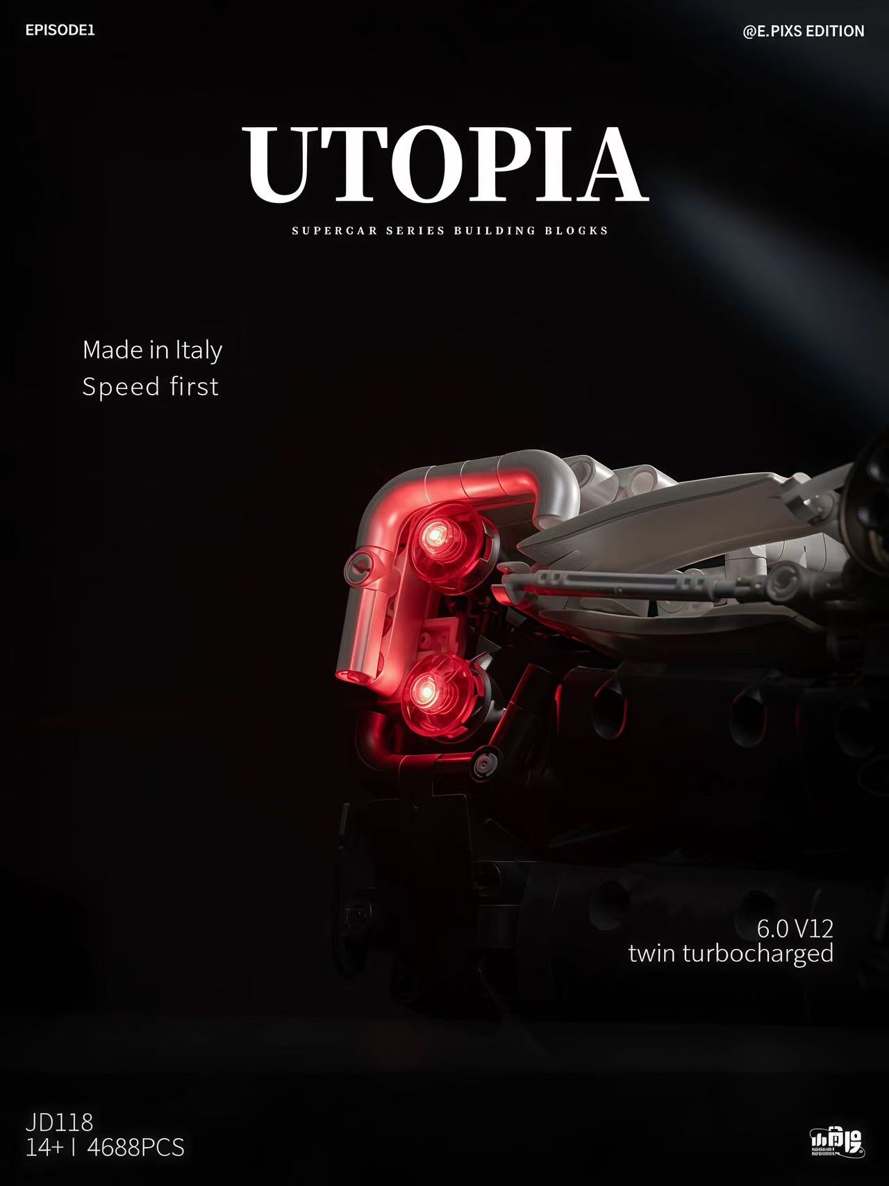 Small Angle JD118 Pagani Utopia sports car - YWOBB