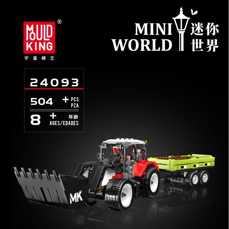 Mould King 24093 Agricultural Loader-Trailer - YWOBB