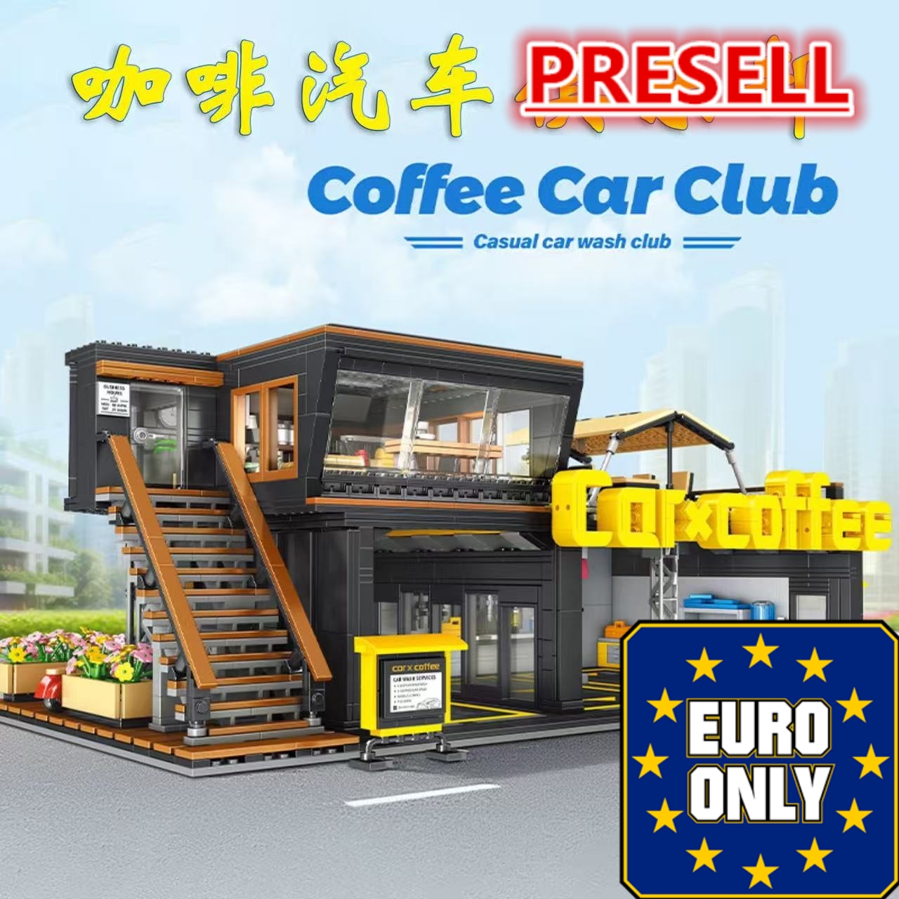 Small Angle JD113 Coffee Car Repair Club  OVP EU Warehouse Version - YWOBB