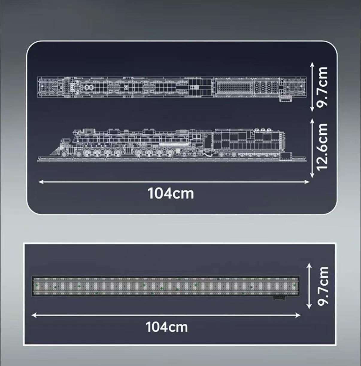 Mould King 12049 Big Boy 4-8-8-4 Locomotive OVP US Warehouse Version - YWOBB