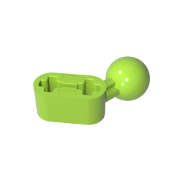 GOBRICKS GDS-1155 Modified Ball Joint Angled 1 x 2 - YWOBB