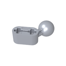 GOBRICKS GDS-1155 Modified Ball Joint Angled 1 x 2 - YWOBB