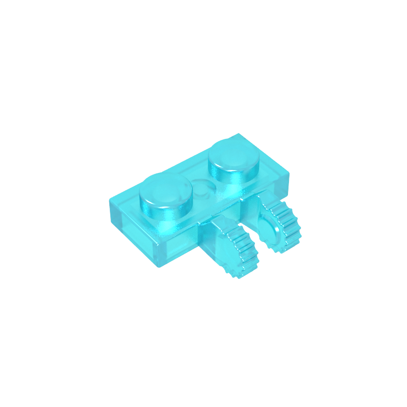 GOBRICKS GDS-823 Hinge Plate 1 x 2 Locking with 2 Fingers on Side and 9 Teeth - YWOBB