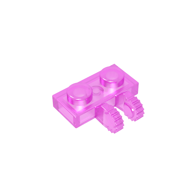 GOBRICKS GDS-823 Hinge Plate 1 x 2 Locking with 2 Fingers on Side and 9 Teeth - YWOBB