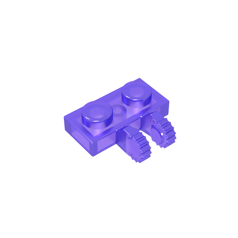GOBRICKS GDS-823 Hinge Plate 1 x 2 Locking with 2 Fingers on Side and 9 Teeth - YWOBB
