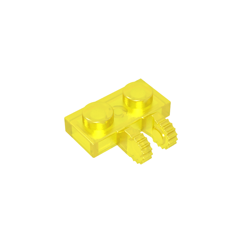 GOBRICKS GDS-823 Hinge Plate 1 x 2 Locking with 2 Fingers on Side and 9 Teeth - YWOBB