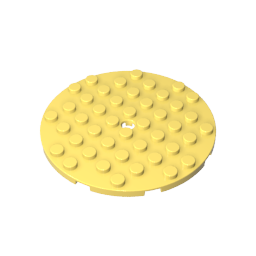GOBRICKS GDS-90289 Plate Round 8 x 8 with Hole - YWOBB