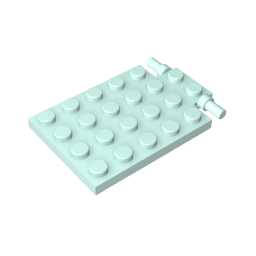 GOBRICKS GDS-844  Modified 4 x 6 with Trap Door Hinge - YWOBB