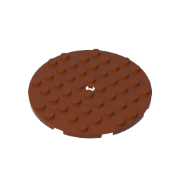 GOBRICKS GDS-90289 Plate Round 8 x 8 with Hole - YWOBB