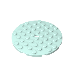 GOBRICKS GDS-90289 Plate Round 8 x 8 with Hole - YWOBB