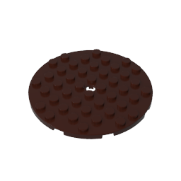 GOBRICKS GDS-90289 Plate Round 8 x 8 with Hole - YWOBB