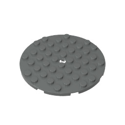 GOBRICKS GDS-90289 Plate Round 8 x 8 with Hole - YWOBB