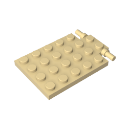 GOBRICKS GDS-844  Modified 4 x 6 with Trap Door Hinge - YWOBB