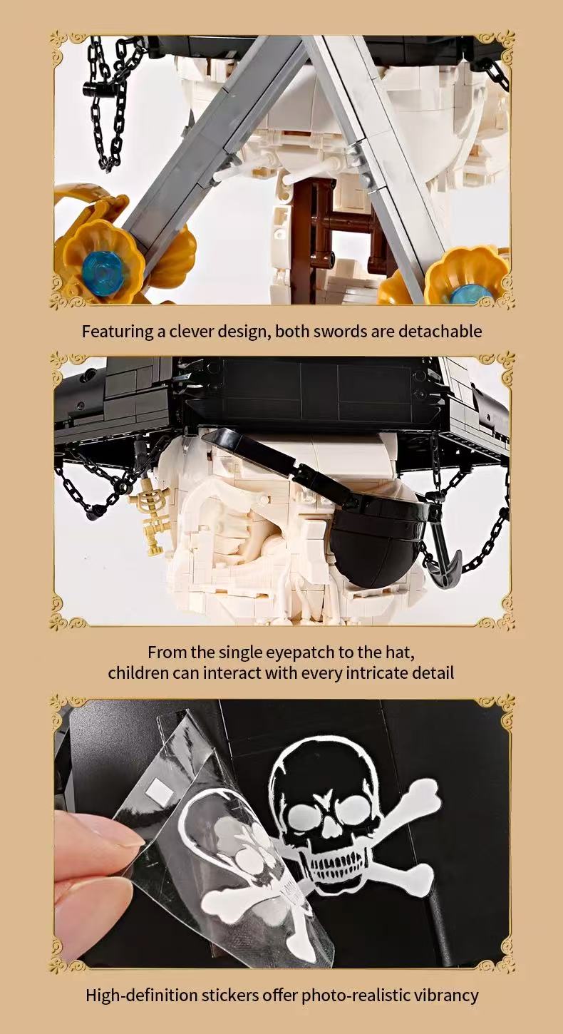 KQIBOXXR KQ301 Pirate Skull - Double-Edged Sword - YWOBB