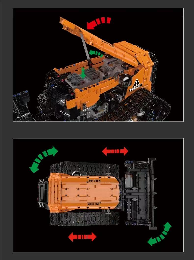 Mould King 17086 Remote Control reclaiming machine - YWOBB