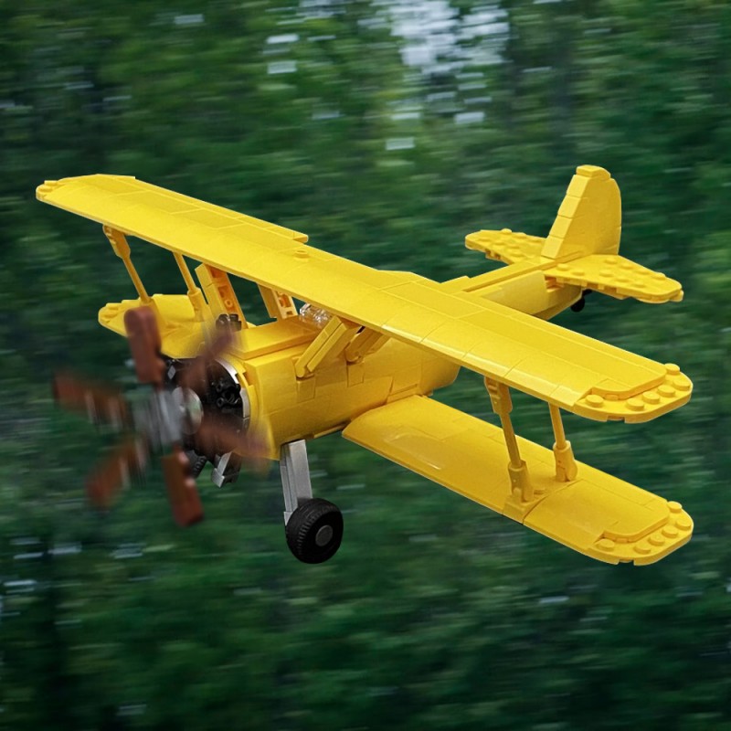 GOBRICKS MOC 221458 PT-17 Stearman - YWOBB
