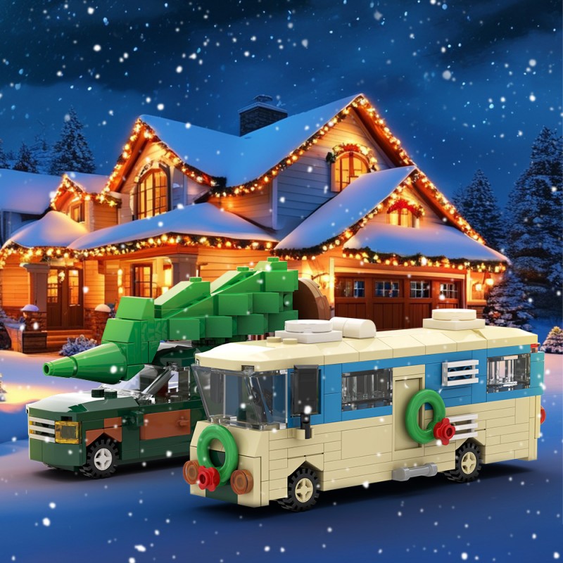 GOBRICKS MOC S0056 Christmas Story Mini Camper - YWOBB