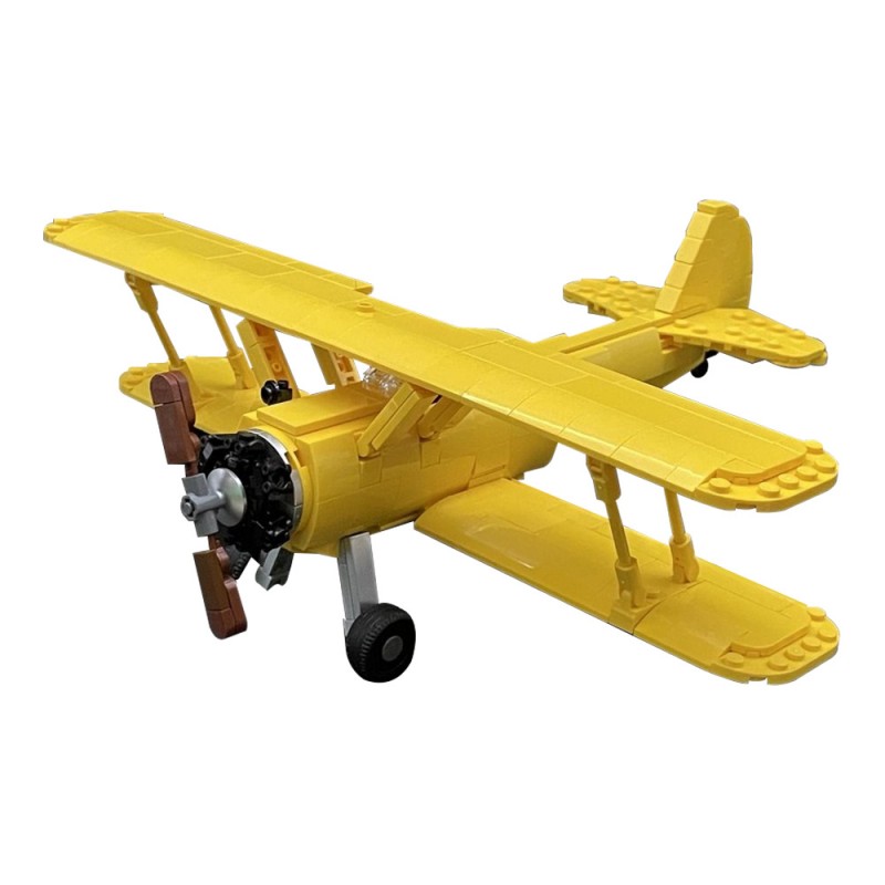 GOBRICKS MOC 221458 PT-17 Stearman - YWOBB