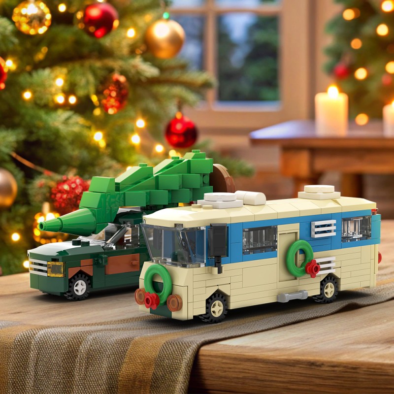 GOBRICKS MOC S0056 Christmas Story Mini Camper - YWOBB