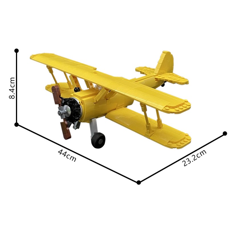 GOBRICKS MOC 221458 PT-17 Stearman - YWOBB