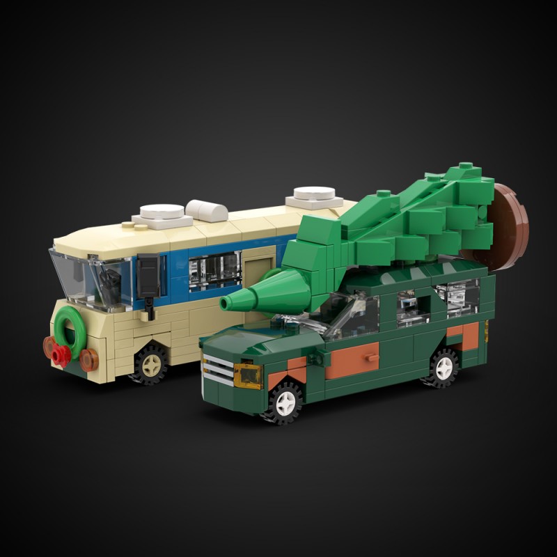 GOBRICKS MOC S0056 Christmas Story Mini Camper - YWOBB
