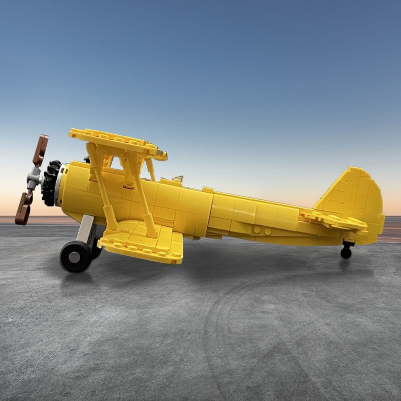 GOBRICKS MOC 221458 PT-17 Stearman - YWOBB