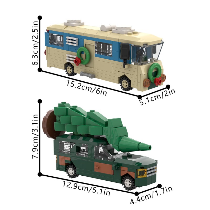 GOBRICKS MOC S0056 Christmas Story Mini Camper - YWOBB