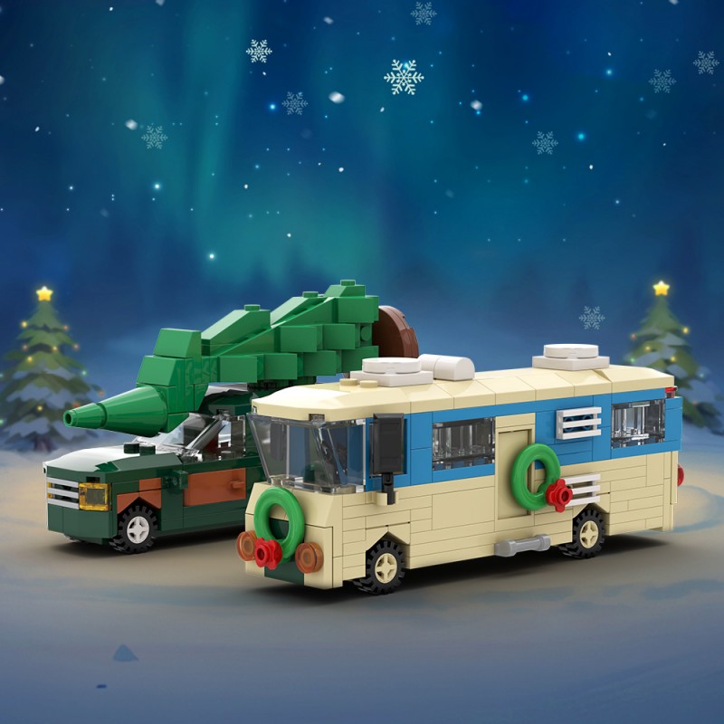 GOBRICKS MOC S0056 Christmas Story Mini Camper - YWOBB