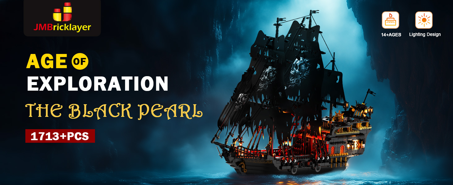 JMBricklayer 40002 Classic Black Pearl Pirate Ship - YWOBB