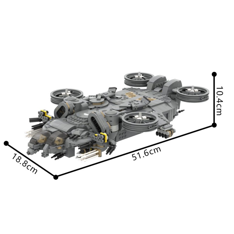 GOBRICKS MOC 222440 Dragon Assault Ship - YWOBB