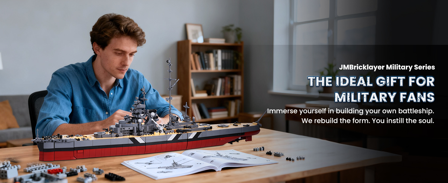 JMBricklayer 60015 Bismarck battleship - YWOBB