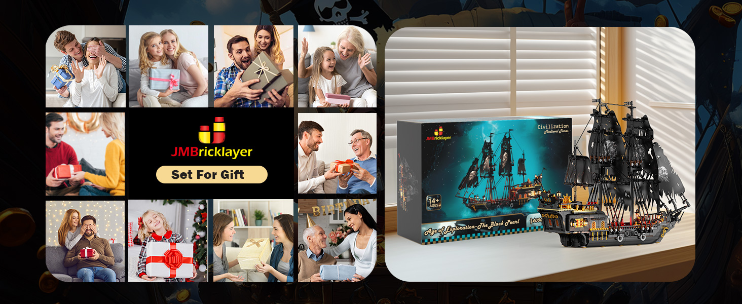 JMBricklayer 40002 Classic Black Pearl Pirate Ship - YWOBB